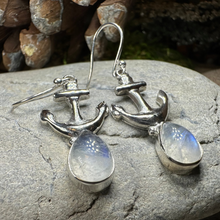Load image into Gallery viewer, Moonstone Anchor Earrings