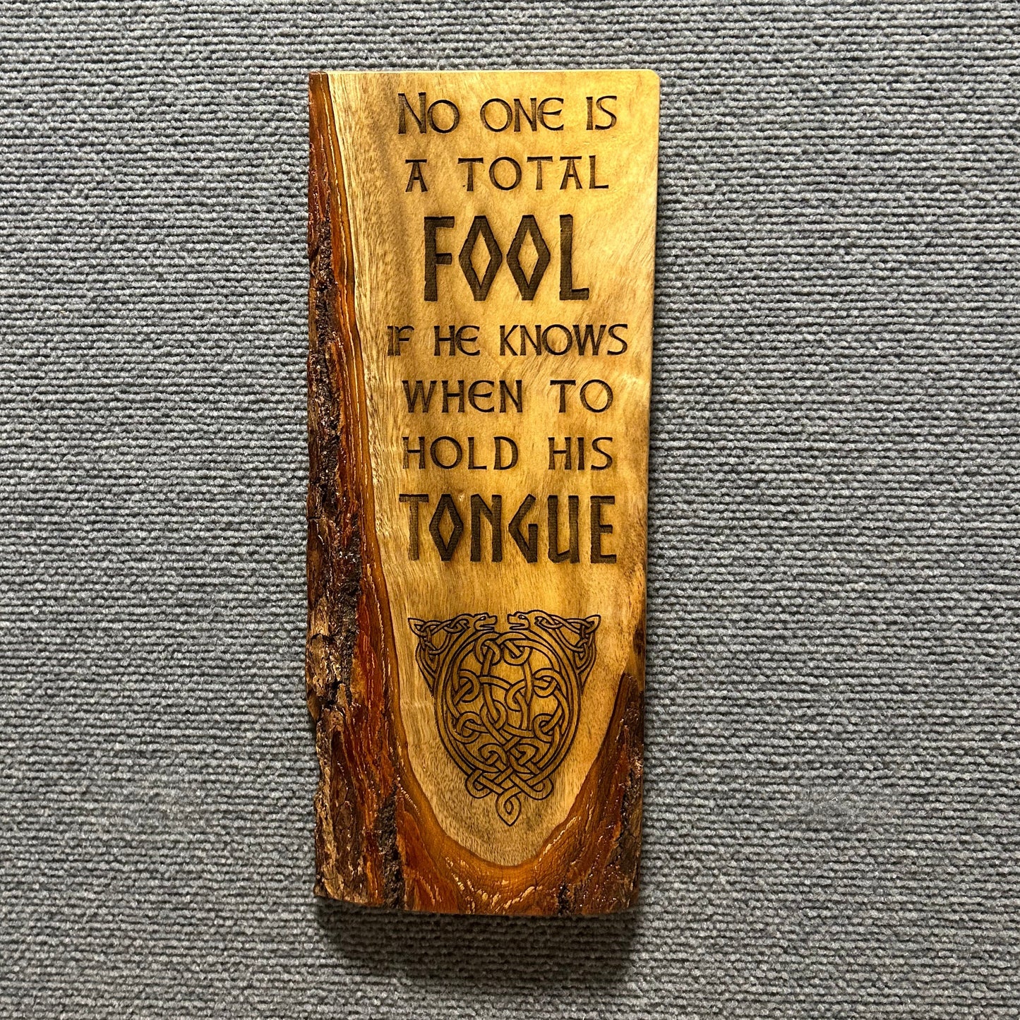 Handmade Total Fool Advice for Life Plaque