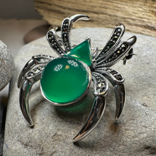 Load image into Gallery viewer, Marcasite Spider Brooch