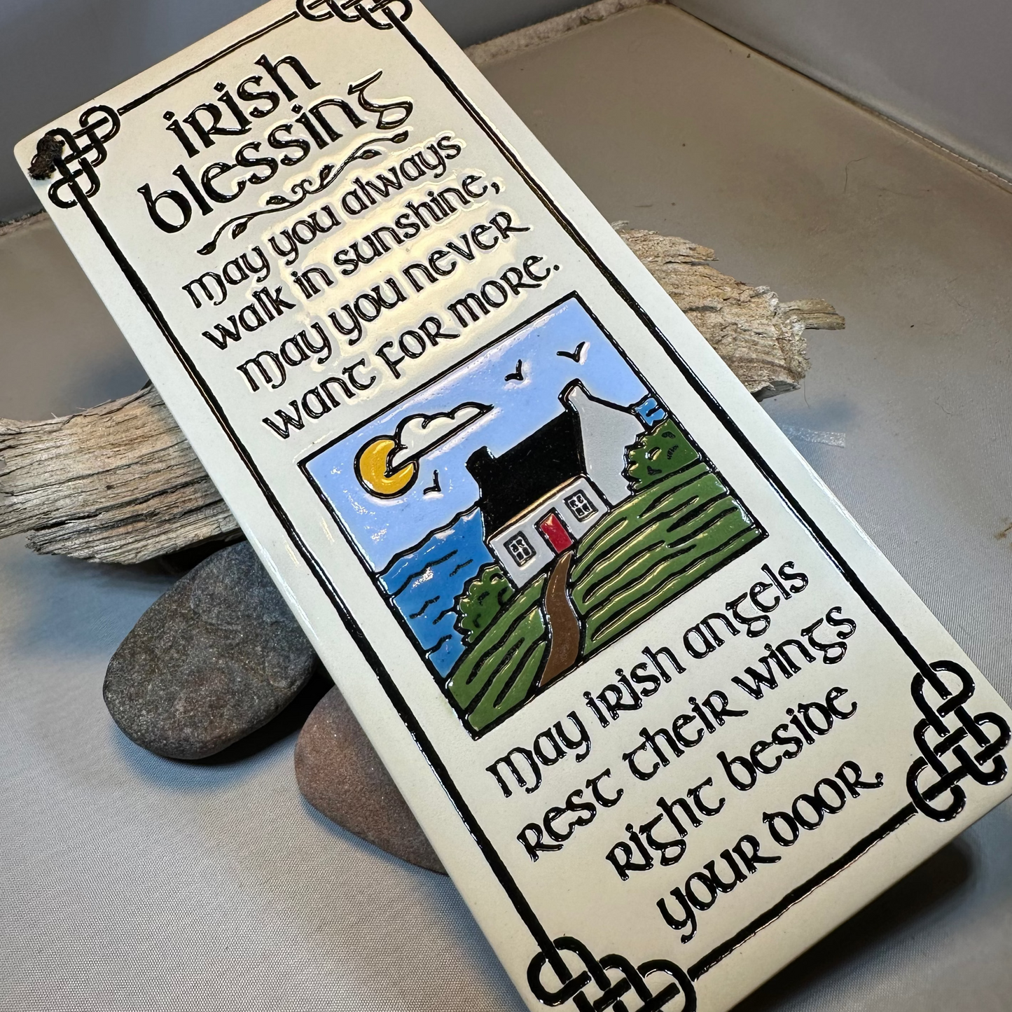 Irish Angels Blessing Ceramic Wall Art