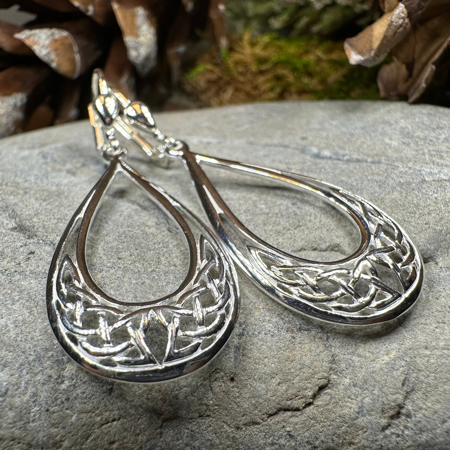 Celtic Elegance Leverback Earrings - Made in Ireland — view 8