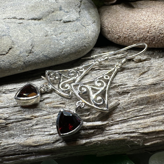 Teleri Triple Spiral Earrings