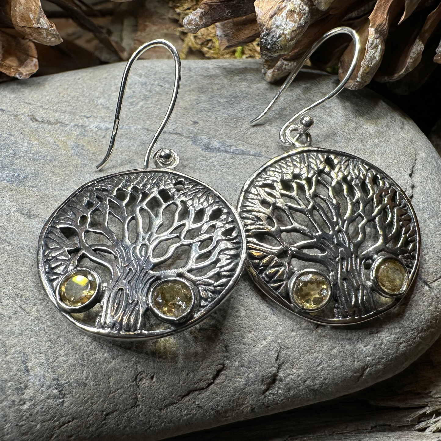 Eden Tree of Life Citrine Earrings — view 5