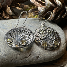 Load image into Gallery viewer, Eden Tree of Life Citrine Earrings
