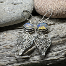 Load image into Gallery viewer, Celtic Leaf Opal Earrings