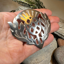 Load image into Gallery viewer, Large Scottish Thistle Brooch