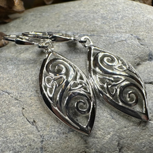 Load image into Gallery viewer, Marquise Trinity Knot Earrings