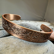 Load image into Gallery viewer, Ethne Celtic Copper Cuff Bracelet