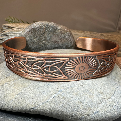 Load image into Gallery viewer, Talorgan Celtic Copper Cuff Bracelet