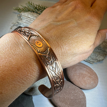 Load image into Gallery viewer, Talorgan Celtic Copper Cuff Bracelet