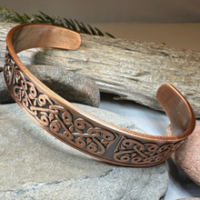 Load image into Gallery viewer, Bernicia Celtic Copper Cuff Bracelet