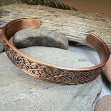 Load image into Gallery viewer, Bernicia Celtic Copper Cuff Bracelet