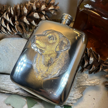 Load image into Gallery viewer, Faithful Friend Labrador Retriever Pewter Hip Flask