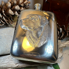 Load image into Gallery viewer, Faithful Friend Labrador Retriever Pewter Hip Flask