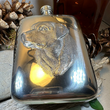Load image into Gallery viewer, Faithful Friend Labrador Retriever Pewter Hip Flask