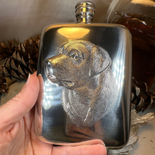 Load image into Gallery viewer, Faithful Friend Labrador Retriever Pewter Hip Flask
