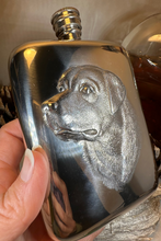 Load image into Gallery viewer, Faithful Friend Labrador Retriever Pewter Hip Flask