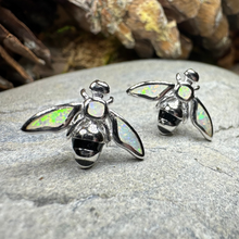 Load image into Gallery viewer, Opal Bee Stud Earrings