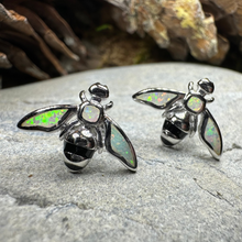 Load image into Gallery viewer, Opal Bee Stud Earrings
