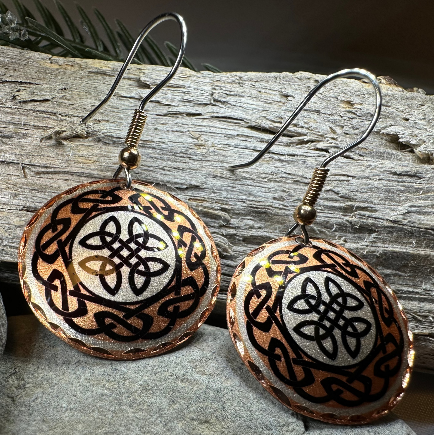 Violina Celtic Knot Copper Earrings — view 6