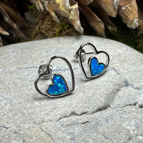 Load image into Gallery viewer, Double Heart Stud Earrings
