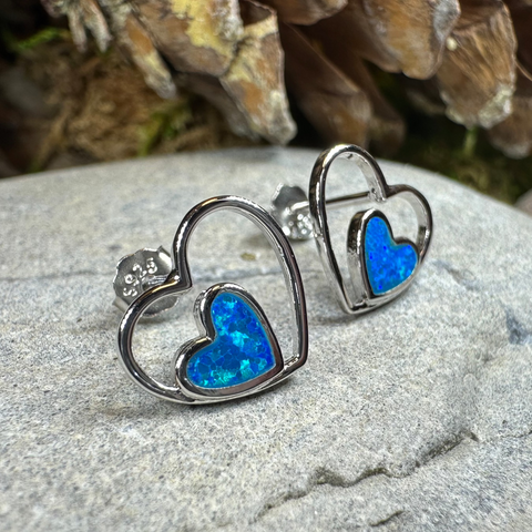 Load image into Gallery viewer, Double Heart Stud Earrings