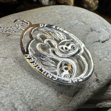 Load image into Gallery viewer, Golden Children of Lir Swan Necklace