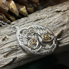 Load image into Gallery viewer, Golden Children of Lir Swan Necklace