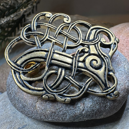 Lindholm Hoeje Celtic Viking Brooch - Bronze Historical Reproduction Pin