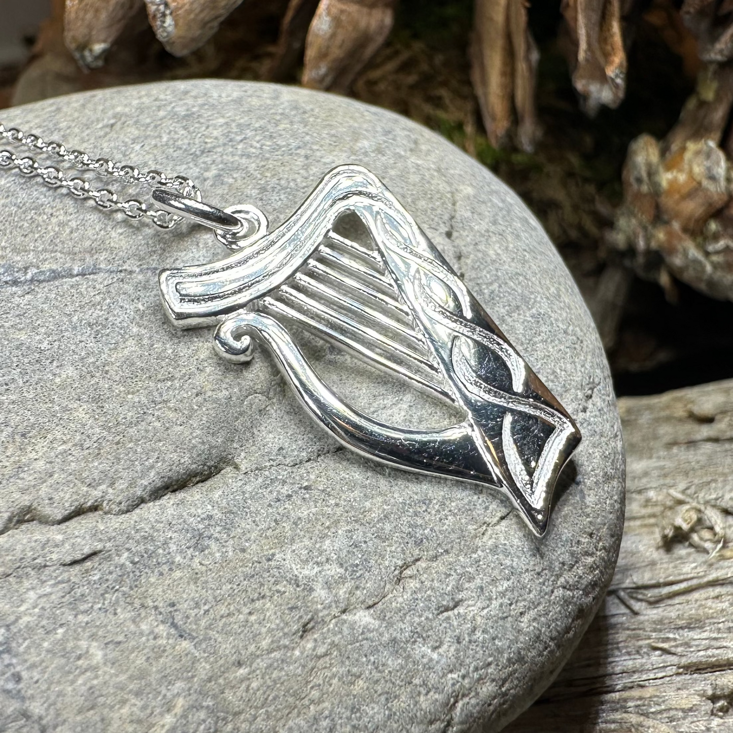 Alianna Irish Harp Necklace — view 9