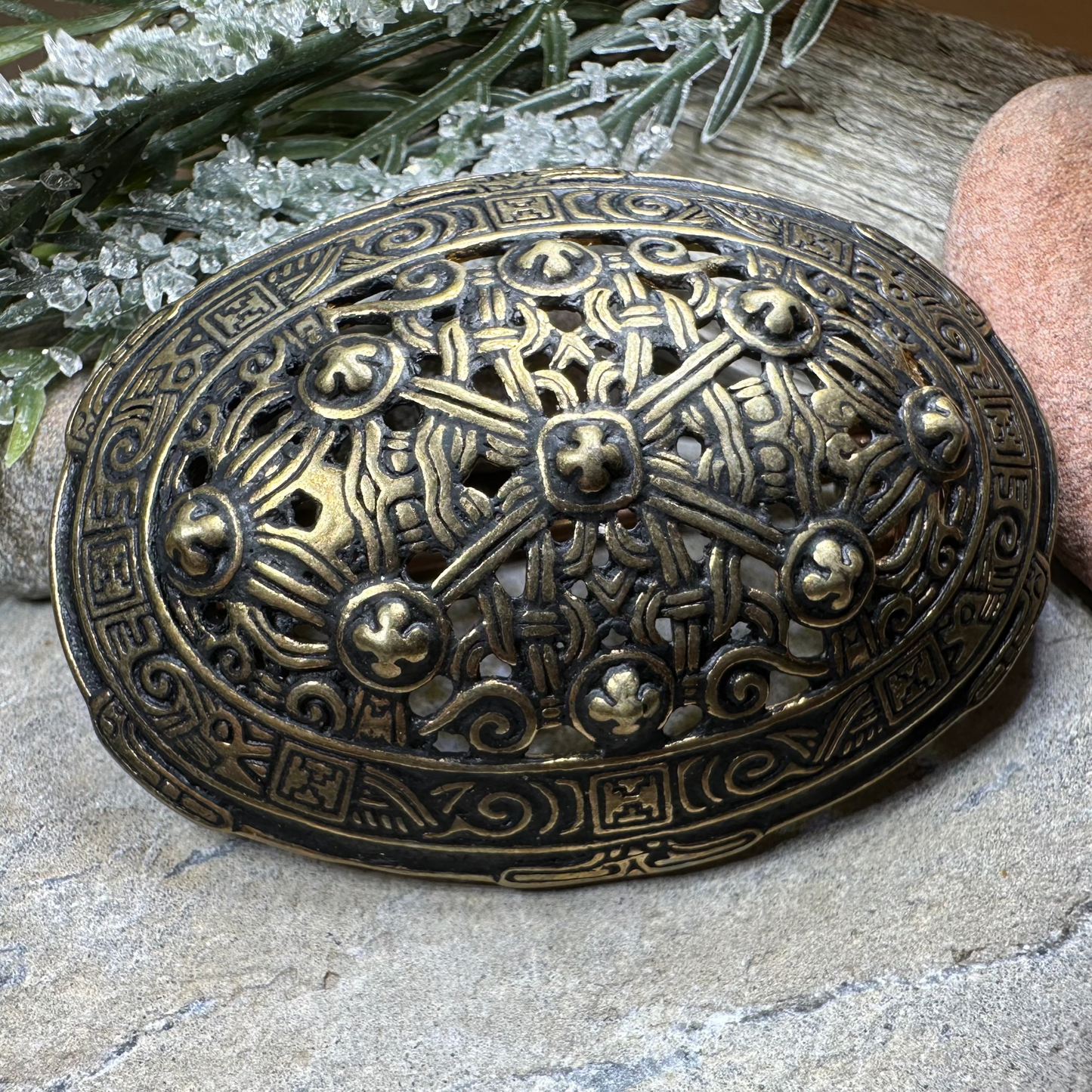 Klein Viking Celtic Brooch - Bronze Historical Reproduction Pin