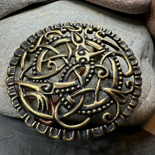 Pitney Celtic Viking Brooch - Bronze Historical Reproduction Pin