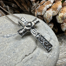 Load image into Gallery viewer, Dayle Celtic Cross Claddagh Necklace