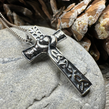 Load image into Gallery viewer, Dayle Celtic Cross Claddagh Necklace