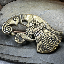 Load image into Gallery viewer, Vendel Raven Brooch