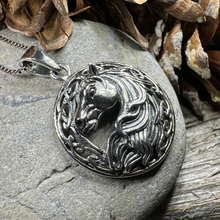 Load image into Gallery viewer, Roan Celtic Horse Necklace