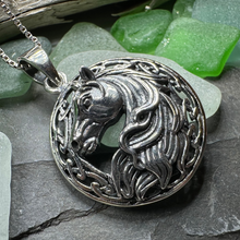 Load image into Gallery viewer, Roan Celtic Horse Necklace