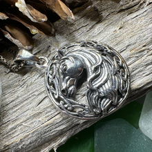 Load image into Gallery viewer, Roan Celtic Horse Necklace