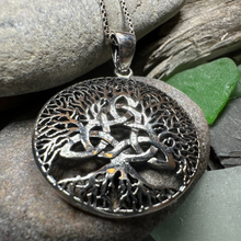 Load image into Gallery viewer, Tree of Life Triquetra Necklace