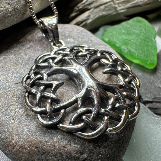 Cynthia Celtic Tree of Life Necklace in Sterling Silver