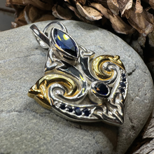 Load image into Gallery viewer, Celtic Triquetra Gemstone Necklace