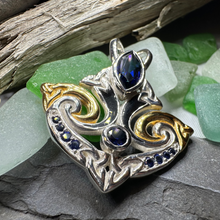 Load image into Gallery viewer, Celtic Triquetra Gemstone Necklace