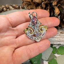 Load image into Gallery viewer, Celtic Triquetra Gemstone Necklace