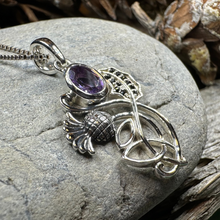 Load image into Gallery viewer, Mirren Amethyst Thistle Necklace