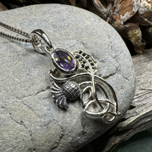 Load image into Gallery viewer, Mirren Amethyst Thistle Necklace