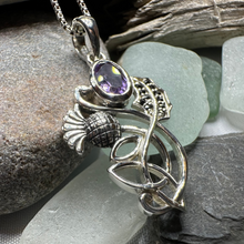 Load image into Gallery viewer, Mirren Amethyst Thistle Necklace