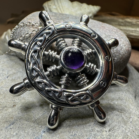 Load image into Gallery viewer, Keswick Ship's Wheel Necklace