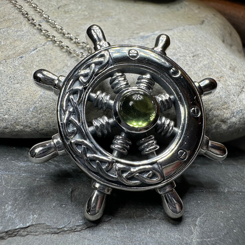 Load image into Gallery viewer, Keswick Ship's Wheel Necklace