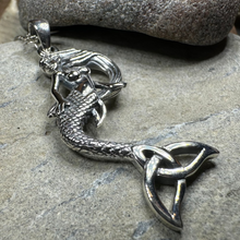 Load image into Gallery viewer, Celtic Trinity Knot Mermaid Necklace