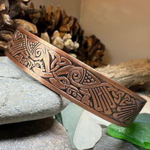 Load image into Gallery viewer, Celtic Birds Copper Cuff Bracelet
